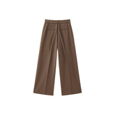 Women's Pleated Elastic Waist Casual Suit Pants
